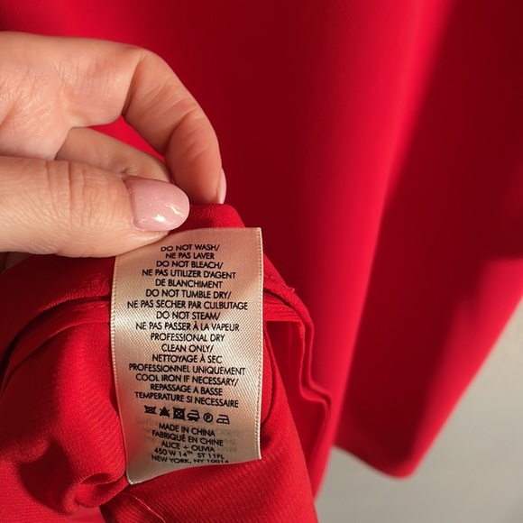 ALICE & OLIVIA perfect red dress like new - Picture 9 of 9